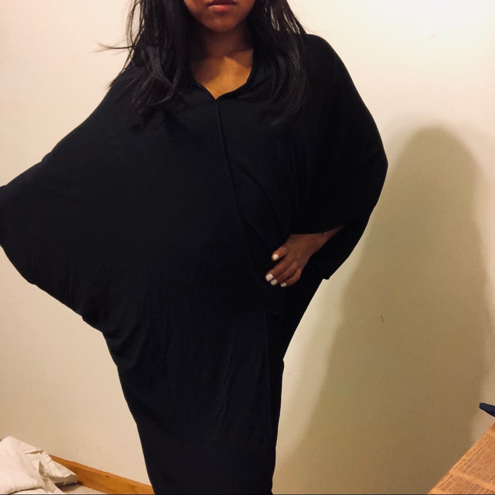 Unique margiela asymmetrical black dress